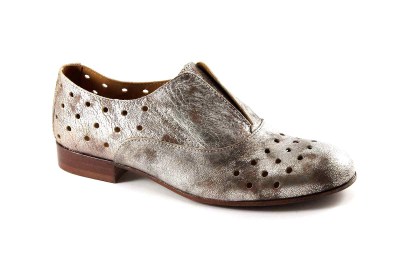 MAT:20 3016 chivas miele argento scarpe donna puntale forate slip on