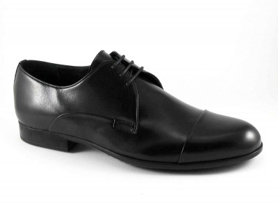 MELLUSO U24401 nero scarpe uomo derby eleganti pelle puntale