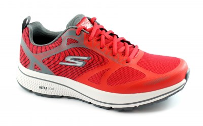 SKECHERS 220035 GO RUN consistent red rosso scarpe uomo sneakers lacci