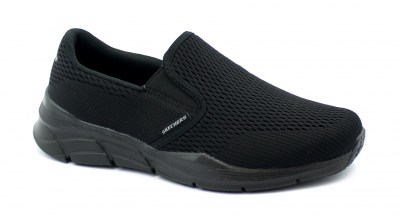 SKECHERS 232016 TRIPLE PLAY black nero scarpe uomo sneakers slip on memory foam