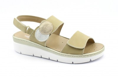 MELLUSO WALK 019158 sand beige scarpe donna sandali pelle strappi comfort
