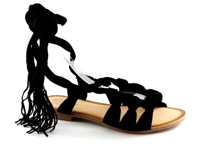 GIOSEPPO ALADINA 40435 nero sandali donna schiava cuoio