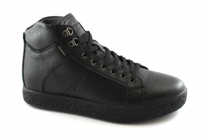 IGI&CO 87210 nero scarpe uomo scarponcini sneakers pelle lacci mid