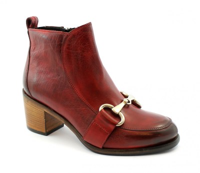 J.P. DAVID CANDY 35165 rosso scarpe donna stivaletti tacco zip