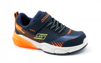 SKECHERS 403728L THERMOFLUX 2.0 KODRON navy orange scarpe bambino sneakers strappo elastico