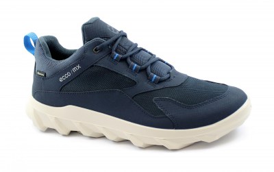 ECCO 820194 MX marine blu scarpe uomo sneakers lacci gore-tex
