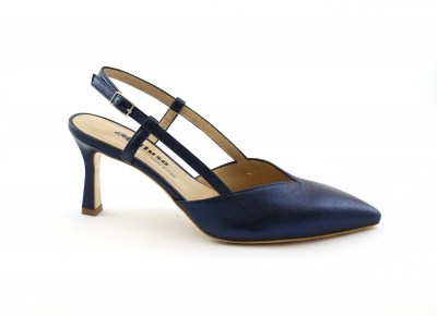 MELLUSO E1632 abyss blu scarpe donna decolletè sandalo punta chiusa cinturino