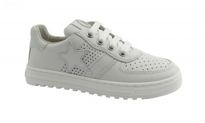 NATURINO HESS HIGH 15896 white bianco sneakers scarpe bambino pelle lacci zip 33/38