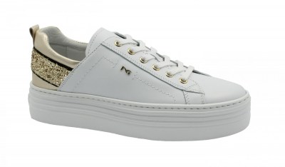 NERO GIARDINI E218134 bianco scarpe donna sneakers lacci pelle
platform