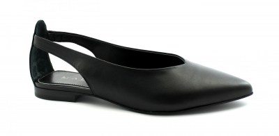MALLY 6817 NIVOLET nero scarpa bassa donna punta ballerina pelle elastico
