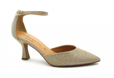 ALTRAMAREA 13925 night platino oro glitter scarpe donna decolletè punta tacco