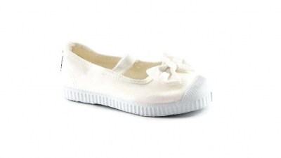 CIENTA bianco scarpe Bambina ballerine elastico tessuto fiocco