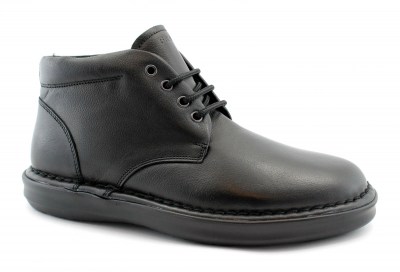 FRAU FX 3822 nero scarpe comfort  uomo mid scarponcino pelle lacci