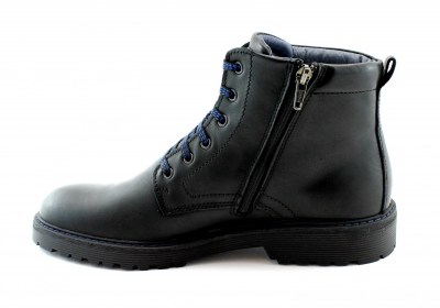 IGI&CO 4103300 nero scarpe uomo stivaletti lacci pelle zip