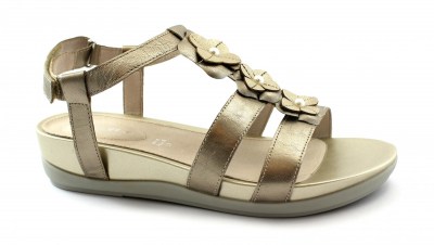 STONEFLY 213857 laminated oro scarpe donna sandali cinturino strappo