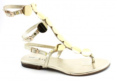 MOSAIC M1900 gold sandali donna schiava cinturini placche infradito