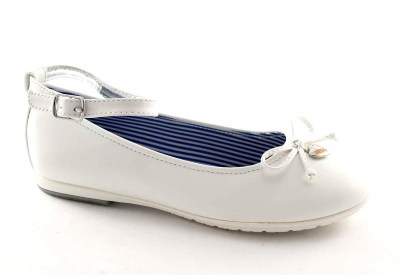 ASSO 45008 white bianco 33/36 scarpe bambina ballerine cinghietta