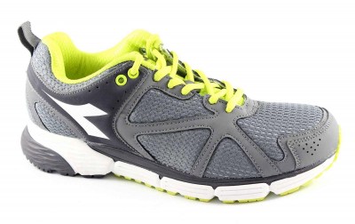 DIADORA 158945 ACTION gray green fluo scarpe uomo sneakers running sport