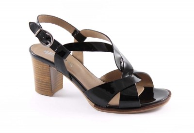 IGI&CO 18720 nero scarpe donna sandali tacco pelle vernice