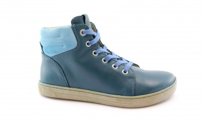 BIRKENSTOCK ARRAN DS 1000971 petrol blu scarpe bambino sneakers lacci pelle zip